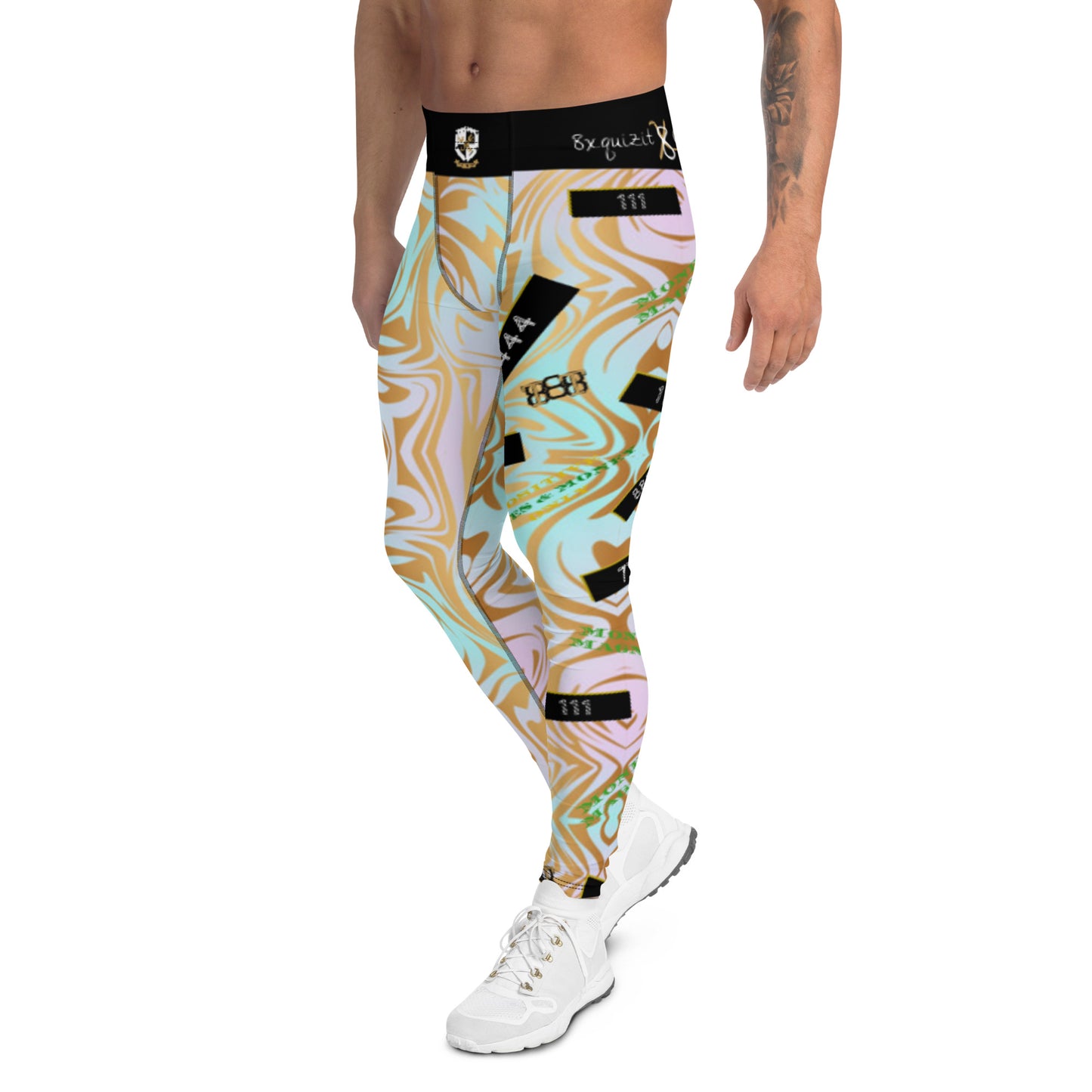 8xquiZit Collection - Pynk N Turq Jungle Luv  Men's Leggings