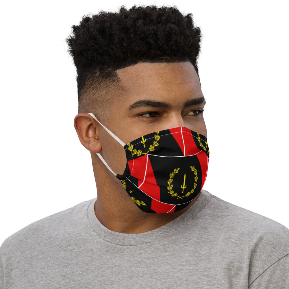 Black American Heritage Flag Premium face mask