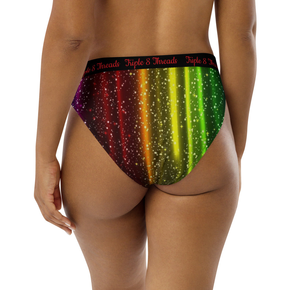 Recycled high-waisted bikini bottom