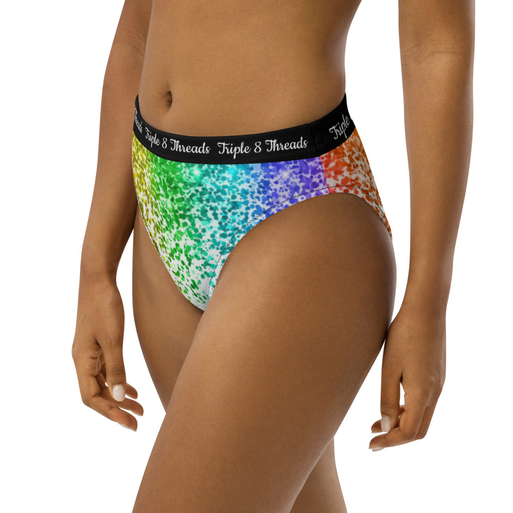 Rainbow Coruscate 2 High-waisted bikini bottom