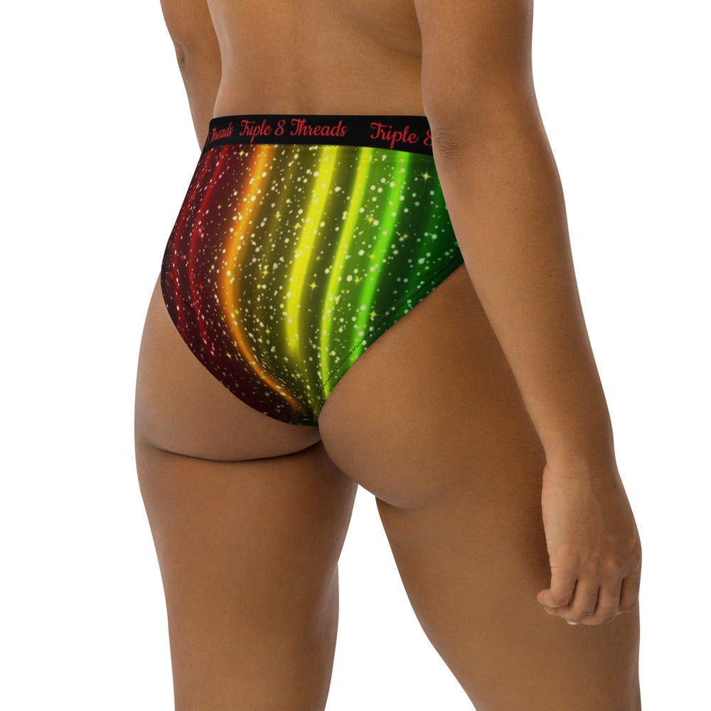 Recycled high-waisted bikini bottom