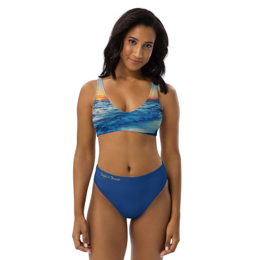 Blue Sunset - Blue high-waisted bikini