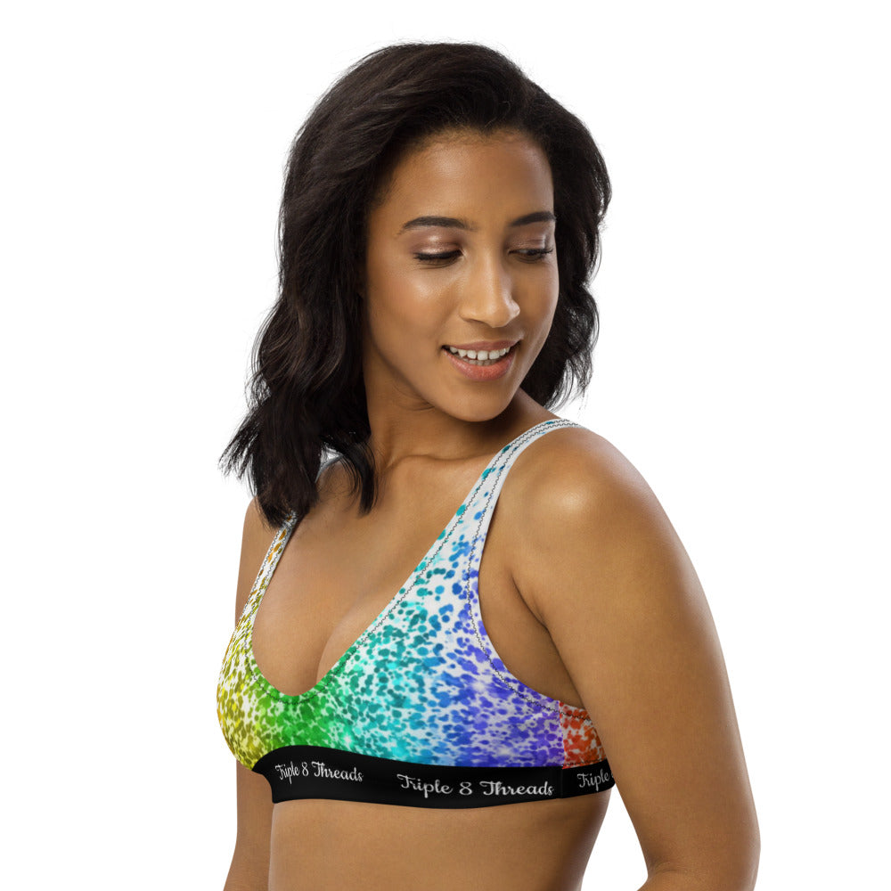 Rainbow Coruscate 2 Padded bikini top