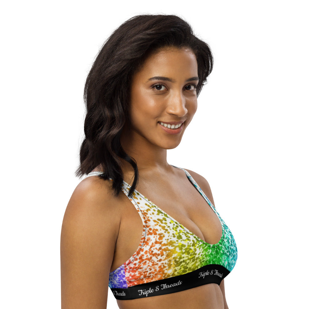 Rainbow Coruscate 2 Padded bikini top