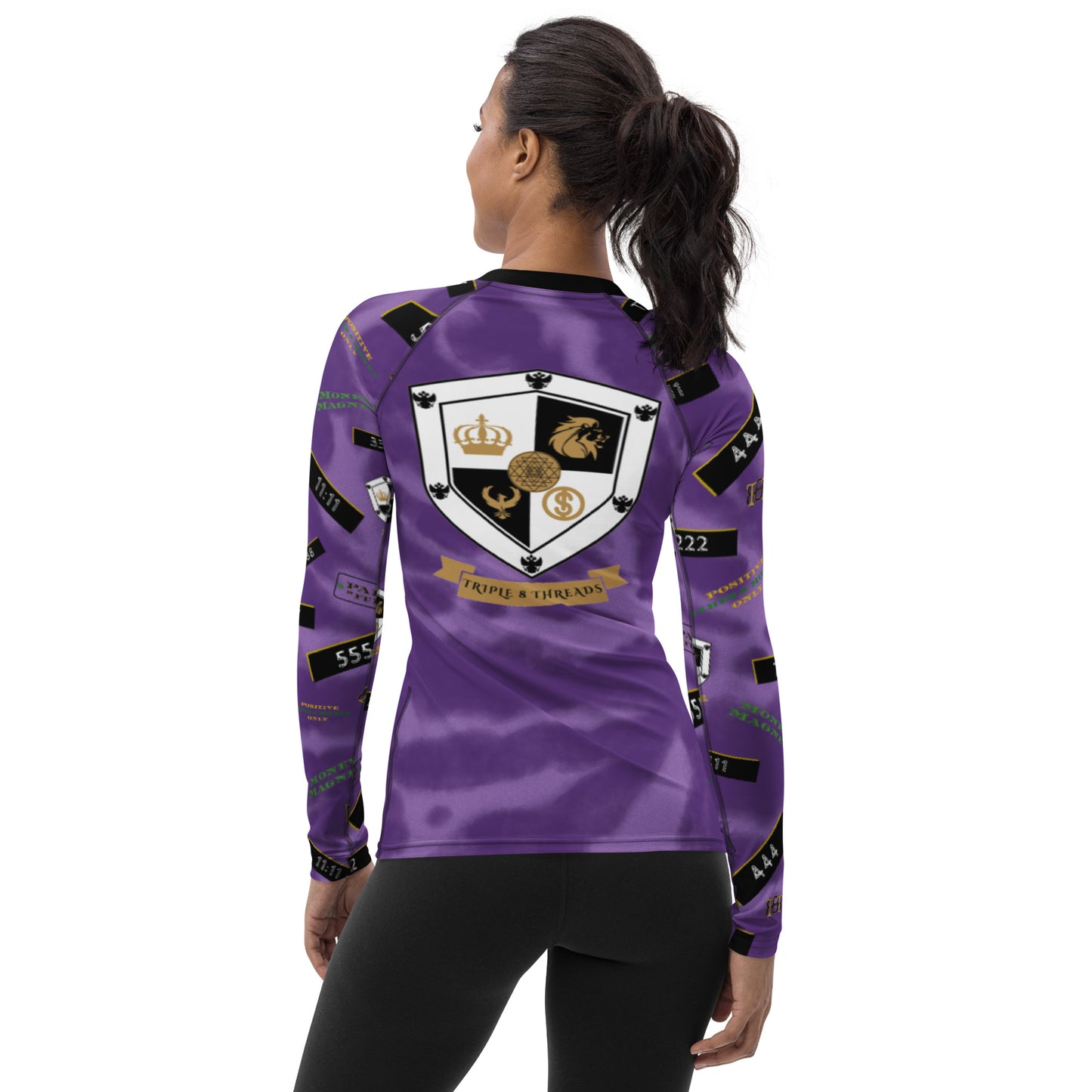 T8T Purp-burst Manifestation Women's Long Sleeve Activewear