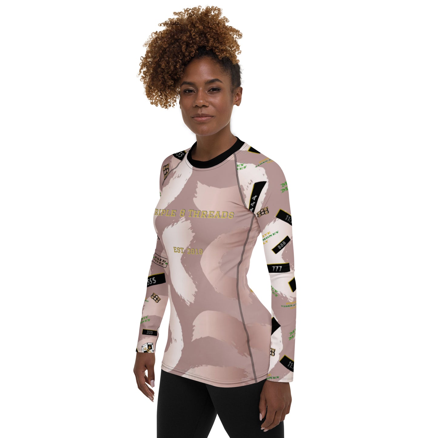 8xquiZit Collection - Women's Maniestation Pynk Slaymingo Long Sleeve Activewear Shirt