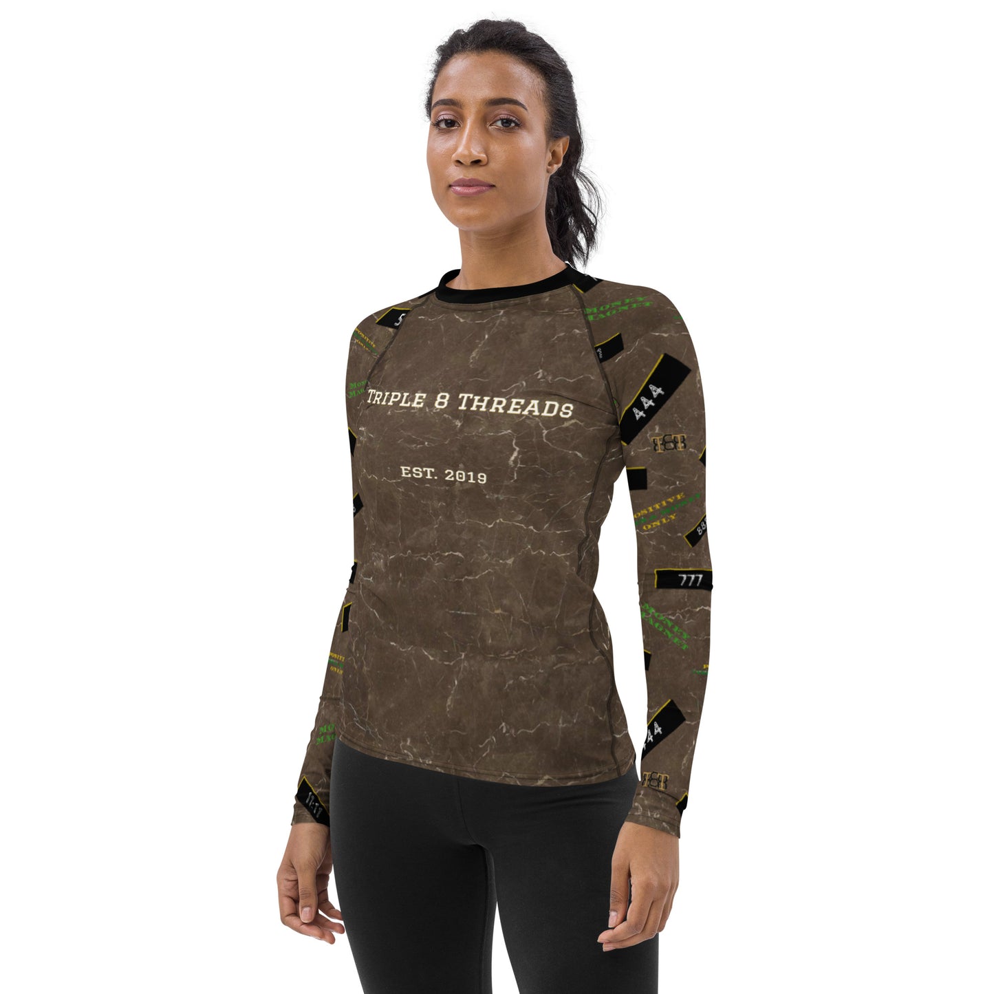 8xquiZit Collection - Women's Manifestation Marble Coco-cured Long Sleeve Activewear
