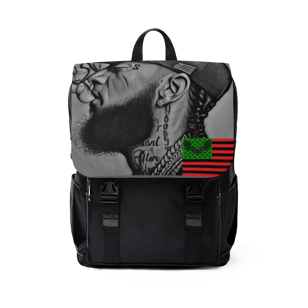 B/W Nip Smoke - Unisex Casual Shoulder Backpack