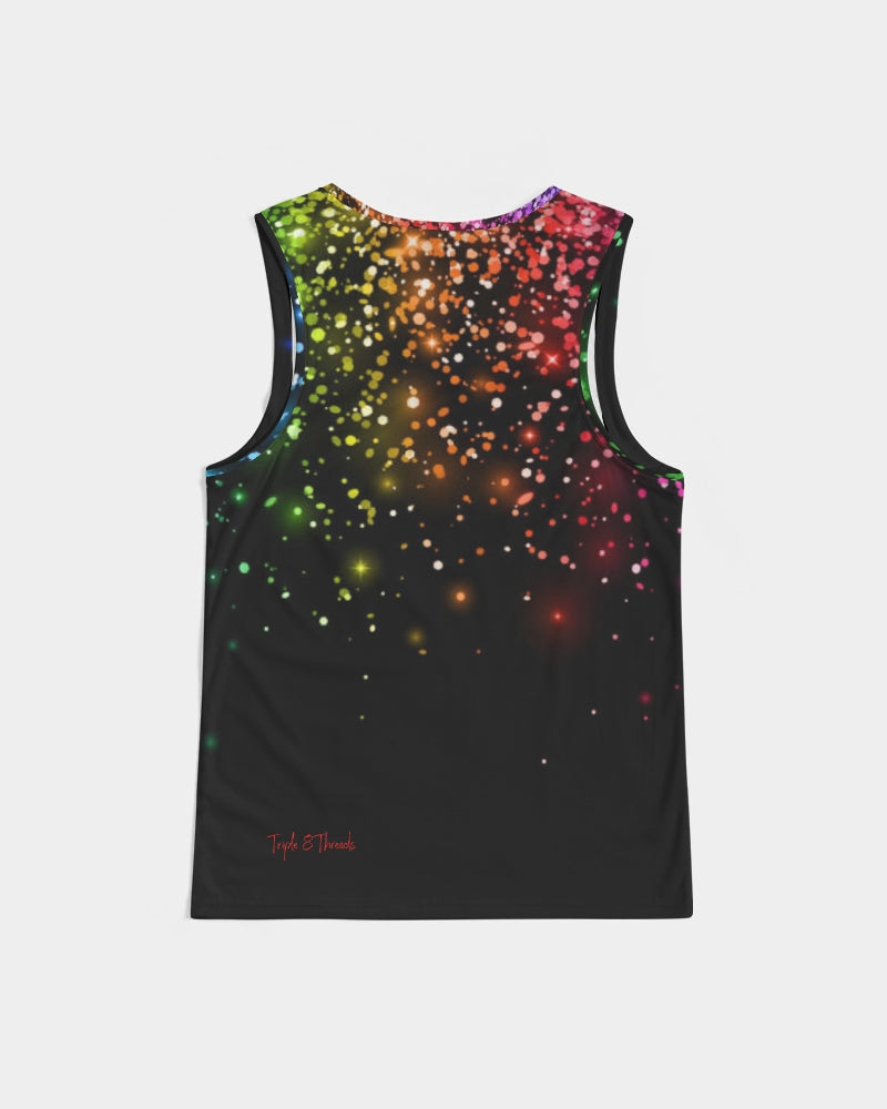 Black Rainbow Coruscate Men's Sports Tank