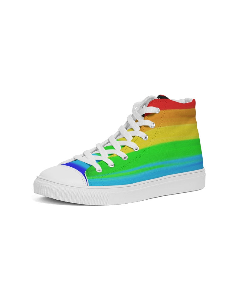 Pride 2022 Men's Painted Rainbow Hightop Canvas Shoe