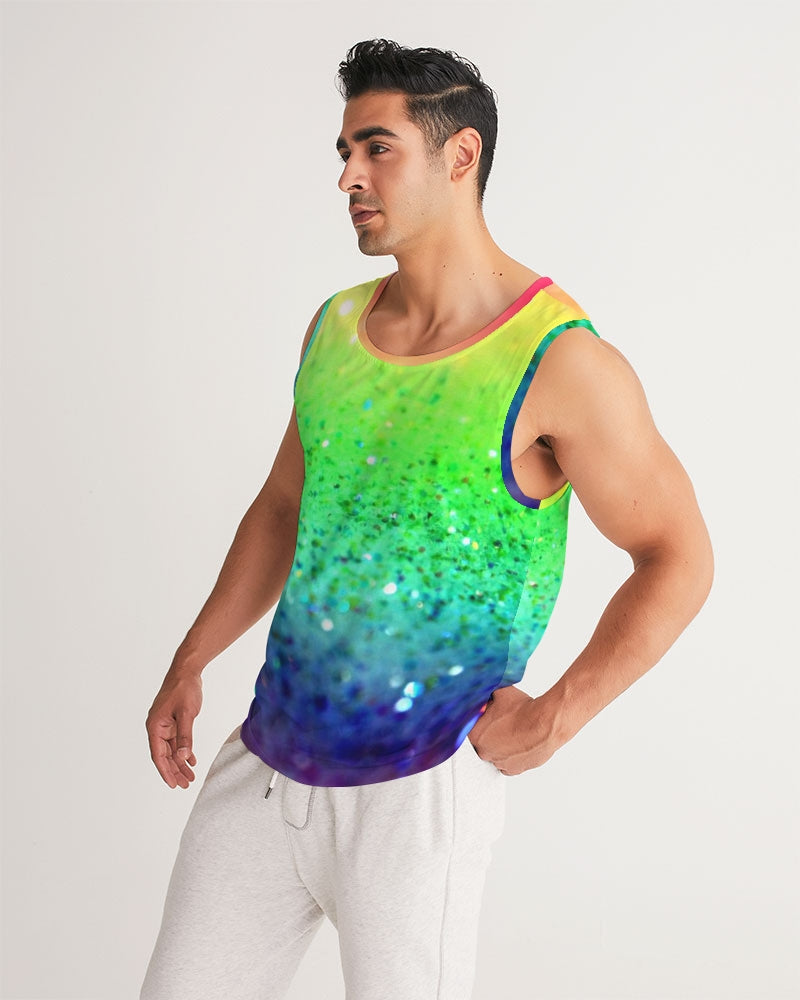 Rainbow Faded Coruscate Men's Sports Tank