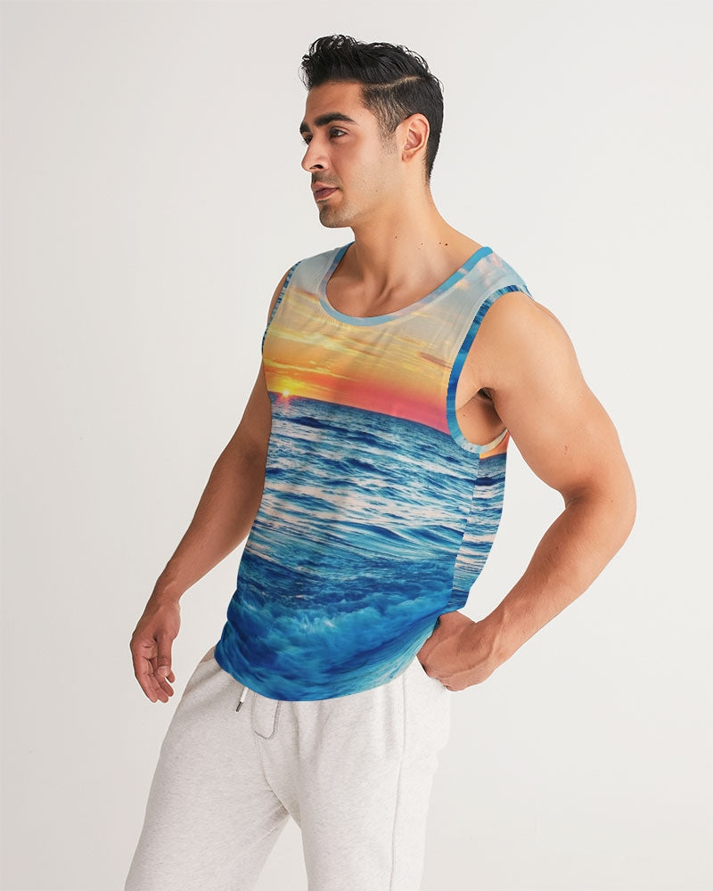 Beach Sunset - Blue Men's Sports Tank