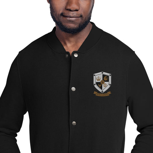 T8T Prosperity Shield Embroidered Champion Bomber Jacket