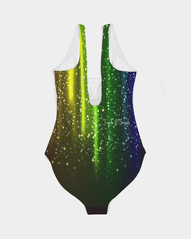 Rainbow Streak Coruscate Women's One-Piece Swimsuit