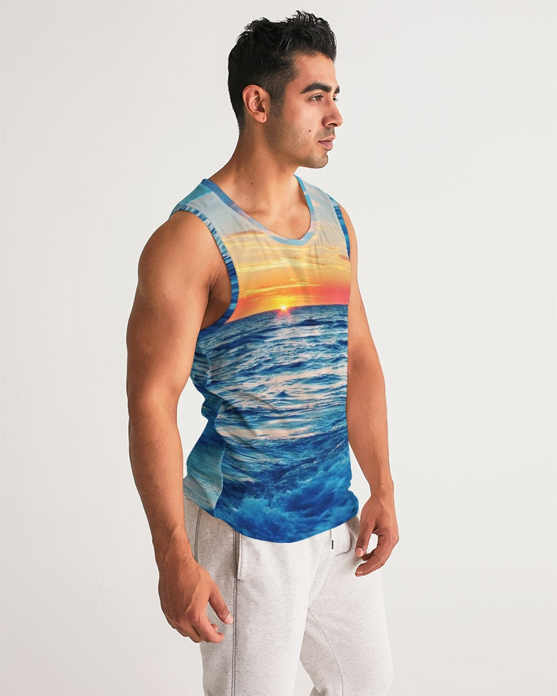 Beach Sunset - Blue Men's Sports Tank