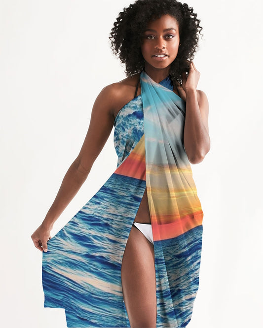 Beach Sunset - Blue Swim Cover Up