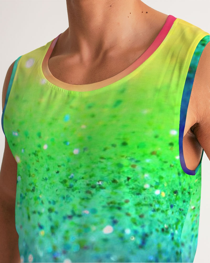 Rainbow Faded Coruscate Men's Sports Tank