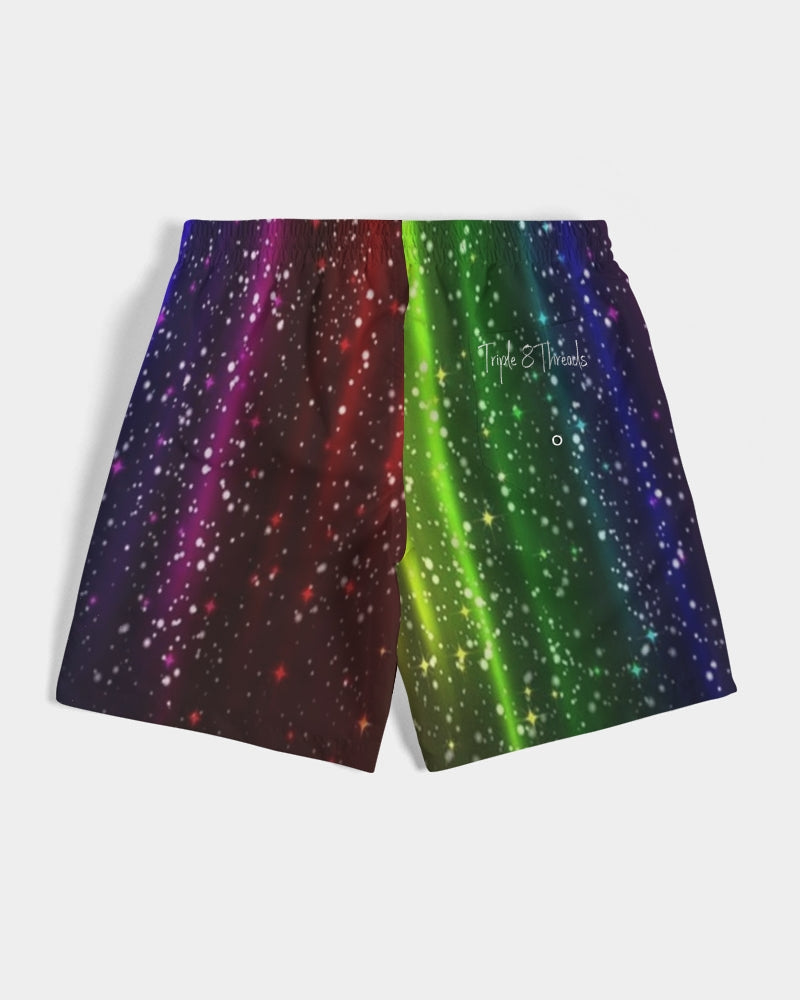 Rainbow Streak Coruscate Men's Swim Trunk