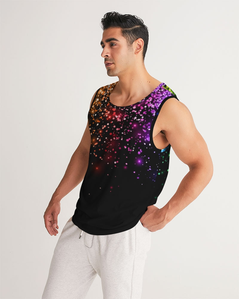 Black Rainbow Coruscate Men's Sports Tank