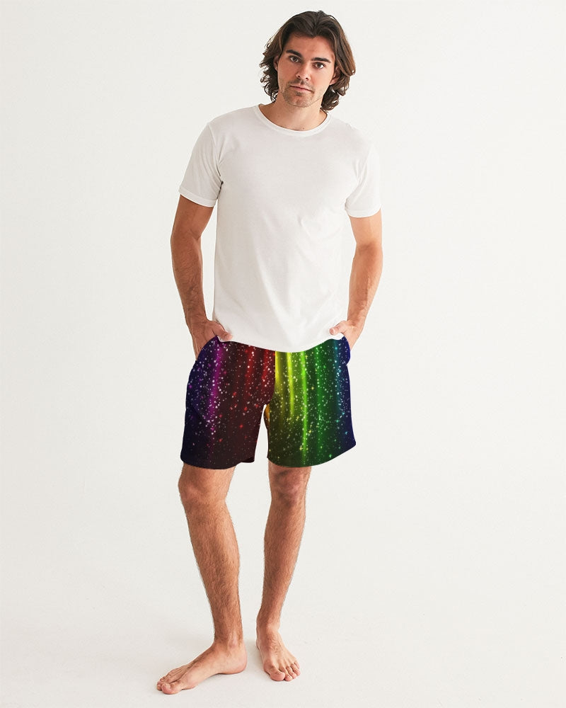 Rainbow Streak Coruscate Men's Swim Trunk