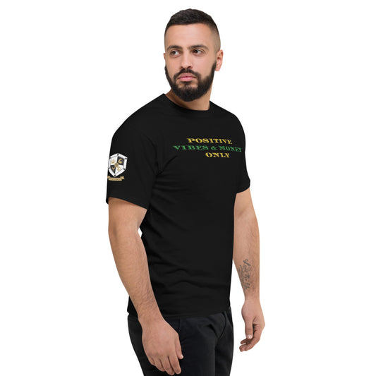 Positive Vibes & Money Only (Gold and Green) Men's Champion T-Shirt
