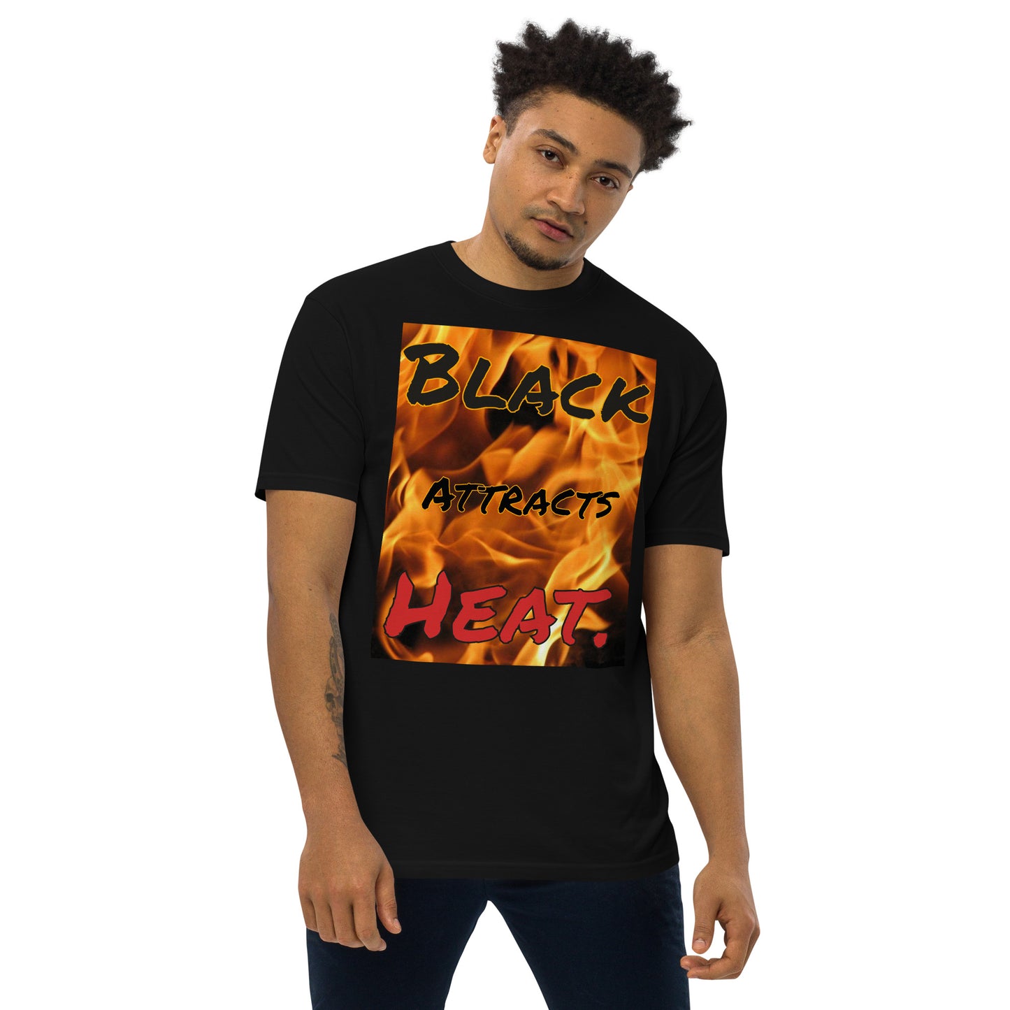 Men’s Black Attracts Heat tee