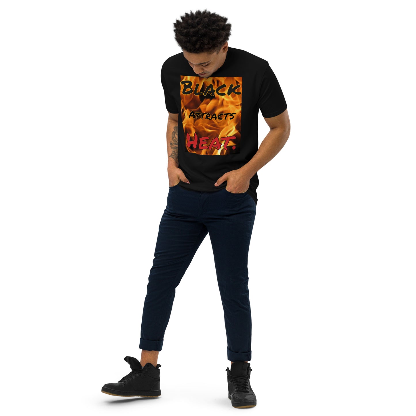 Men’s Black Attracts Heat tee