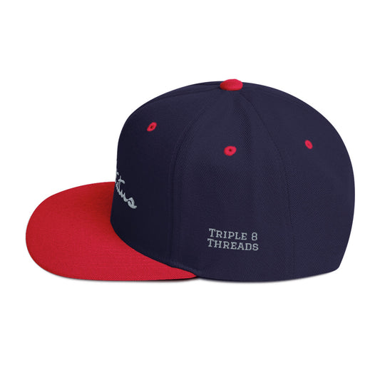 King Status Snapback Hat - Blue and Red