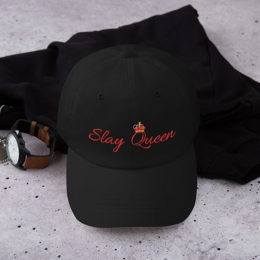 Slay Queen Dad Hat - Black