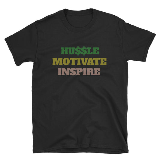 HU$$LE MOTIVATE INSPIRE -G/Y/B T-Shirt