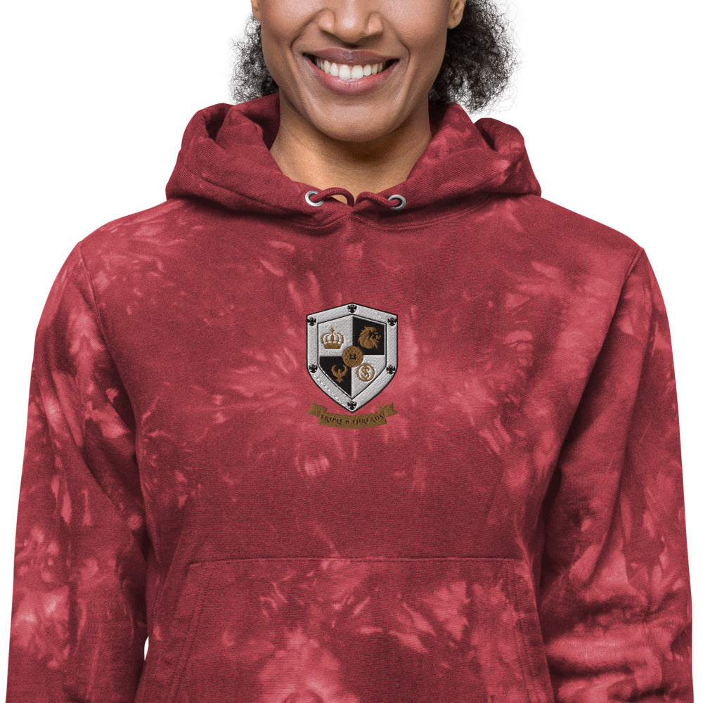 T8T Prosperity Shield - Unisex Champion tie-dye hoodie