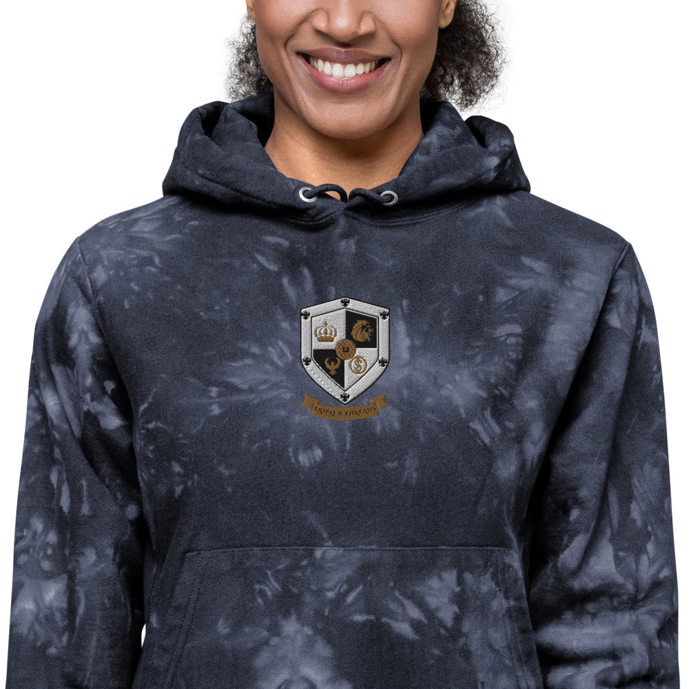 T8T Prosperity Shield - Unisex Champion tie-dye hoodie