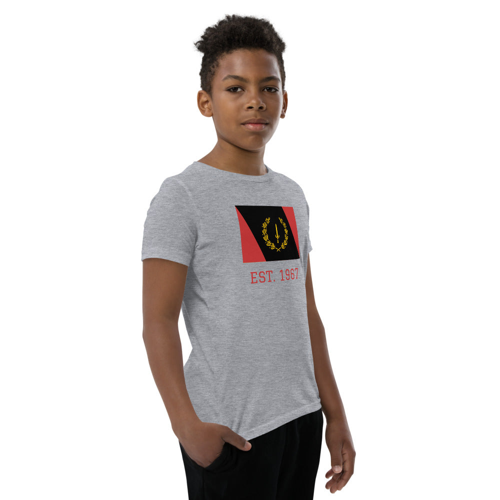 Black American Heritage Flag Youth Short Sleeve T-Shirt