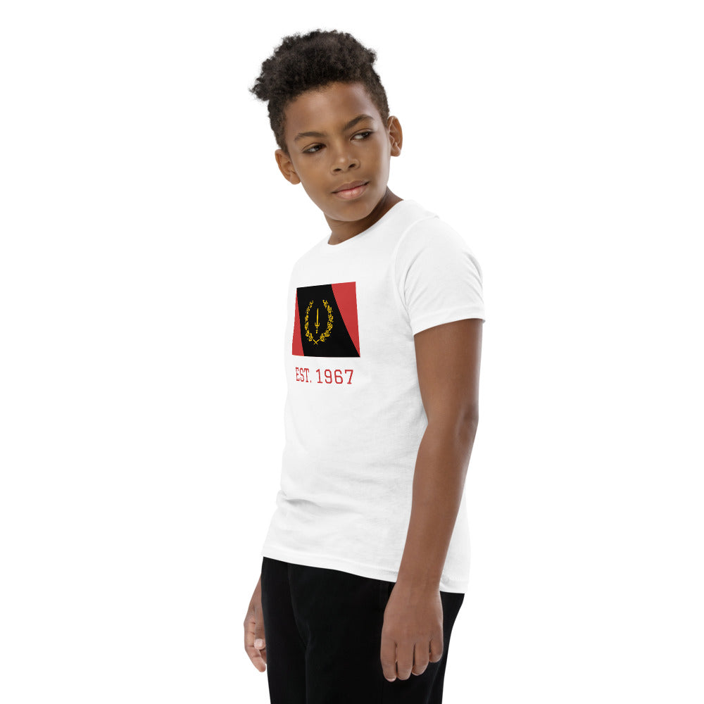 Black American Heritage Flag Youth Short Sleeve T-Shirt